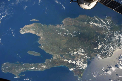 The island of Hispaniola, Haiti and Dominican Republic